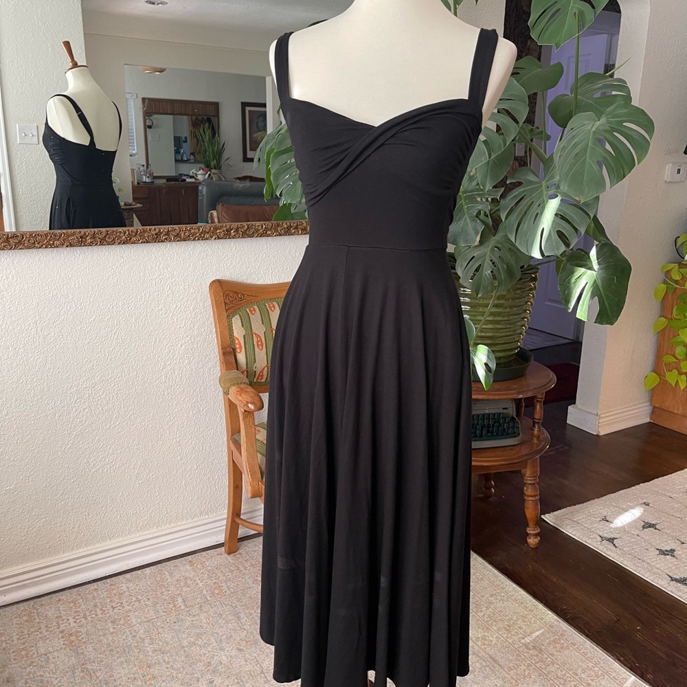 Reformation knit, black dress, with pockets
